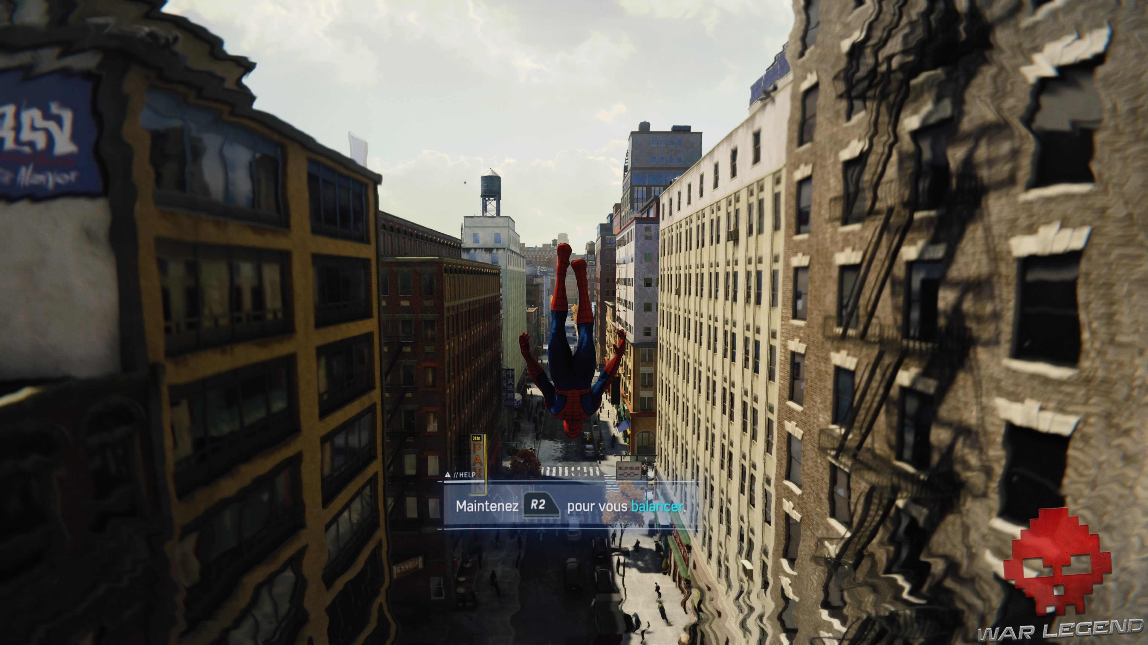 Spider-Man en chute libre